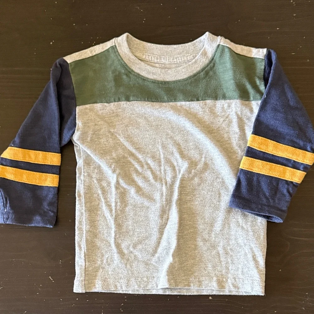 3 Long Sleeve Tees - Multicolor Stripes - Picture 4 of 5
